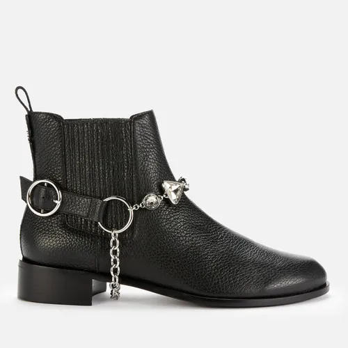Sophia Webster Women's Bessie Leather Chelsea Boots - Black Leather/Crystal Harness - UK