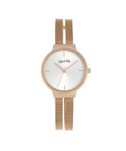 Sophie & Freda Womens and Sedona Bracelet Watch - Rose Gold Stainless Steel - One Size