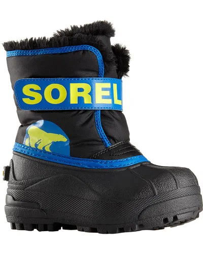 Sorel Snow Commander Toddler Snow Boots - Black/Super Blue