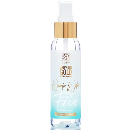 SOSU Cosmetics Dripping Gold Fragrance Free Wonder Water 100ml (Various Colours) - Light-Medium