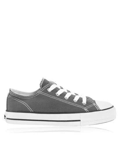 Soulcal Childrens Unisex Kids Canvas Low Lace Up Shoes - Grey