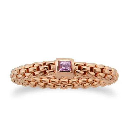 Souls 18ct Rose Gold Pink Sapphire Ring - Medium