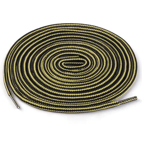 sourcing map 3 Pairs Round Rope Dual Colored Striped 1/5