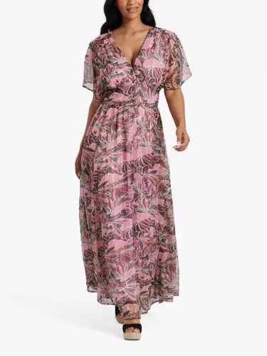 South Beach Floral Print Chiffon Maxi Dress, Multi - Multi - Female