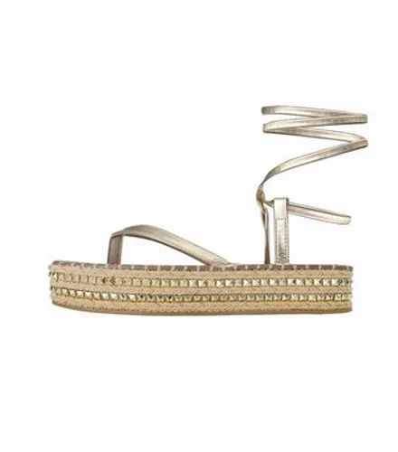 South Beach Gold Wrap-Strap Sandals New Look