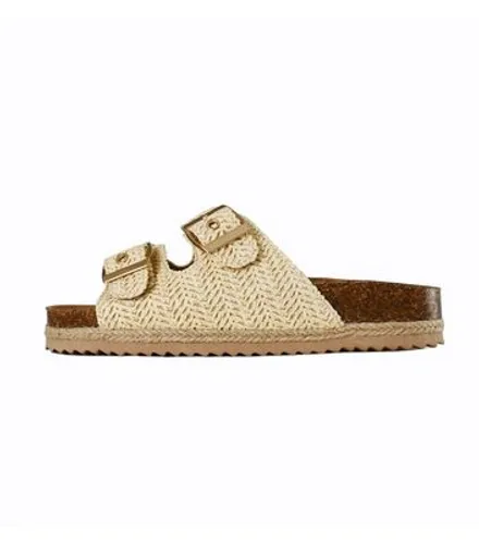 South Beach Woven Double-Strap Sandals New Look
