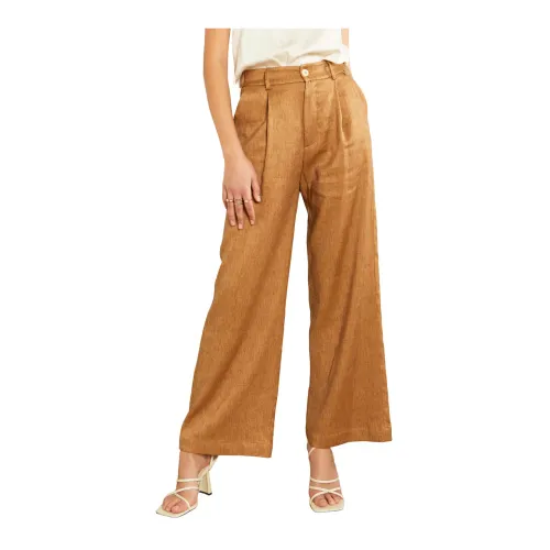 Souvenir , Leather Trousers ,Brown female, Sizes: