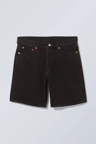 Space Relaxed Denim Shorts - Black