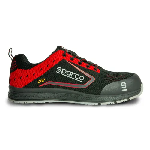 SPARCO Cup S1p, Unisex Sparco Lightweight Safety Shoes, Red