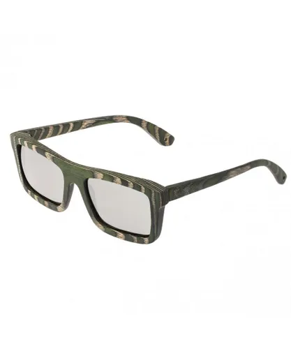 Spectrum Unisex Garcia Wood Polarized Sunglasses - Silver - One
