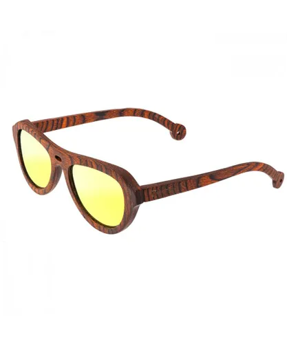 Spectrum Unisex Stroud Wood Polarized Sunglasses - Orange - One