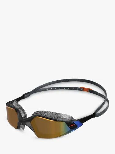 Speedo Aquapulse Pro Mirror Swimming Goggles - Grey/Black/Gold - Unisex