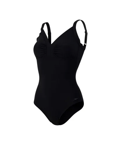 Speedo Womens Watergem Swimsuit - Black