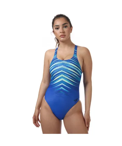 Speedo Womenss Digital Placement Medalist Swimsuit in Blue