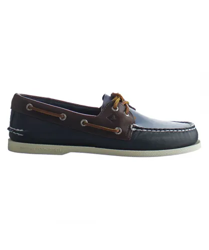 Sperry A/0 2-Eye Tri Mens Blue Shoes Leather