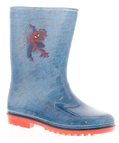 Spiderman Younger Boys Wellies Miles Slip On blue