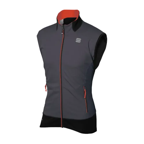 Sportful , Apex WS Vest - Dark Grey Red Fluo ,Gray male, Sizes: