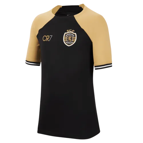 Sporting CP x CR7 2023/24 Stadium Older Kids' Nike Dri-FIT Football Shirt - Black - Polyester