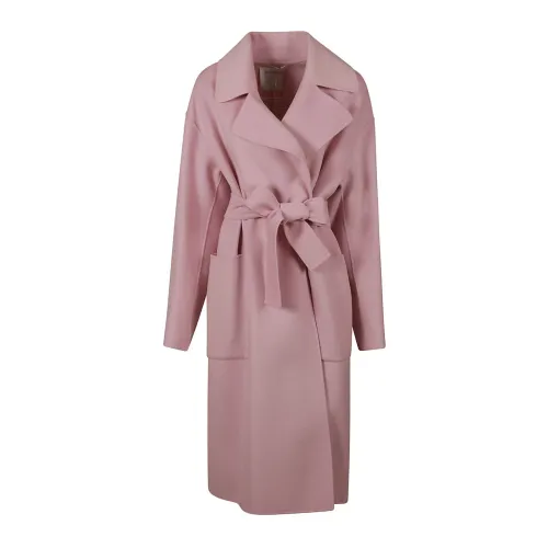 Sportmax , Belted Coats ,Pink female, Sizes: