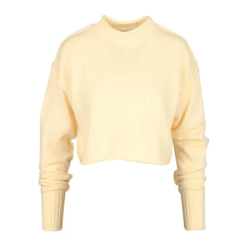 Sportmax , Cozy Beige Wool and Cashmere Sweater ,Beige female, Sizes:
