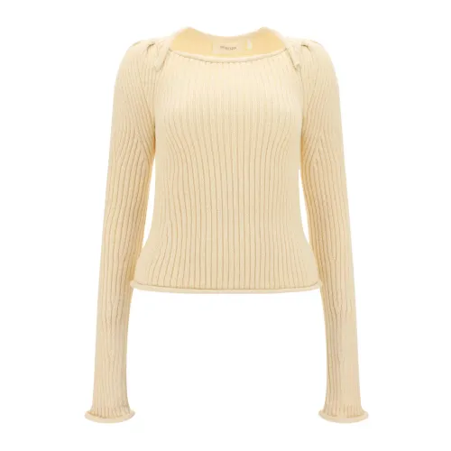 Sportmax , Cozy Beige Wool Sweater ,Beige female, Sizes: