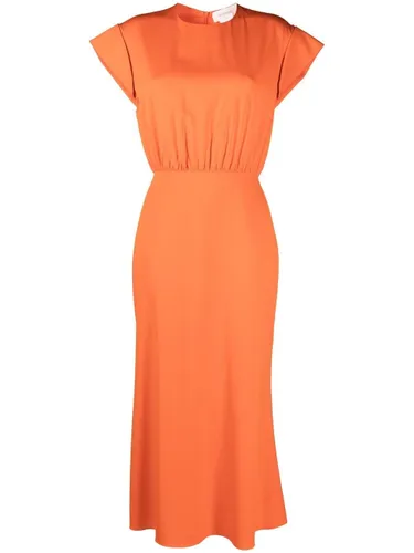 Sportmax stretch-silk midi dress - Orange