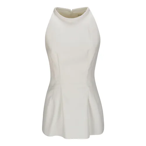Sportmax , Top Style Addition for Active Lifestyle ,White female, Sizes: