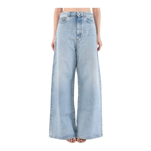 Sportmax , Wide Jeans ,Blue female, Sizes: