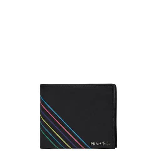 Sports Stripe Billfold Wallet - Black