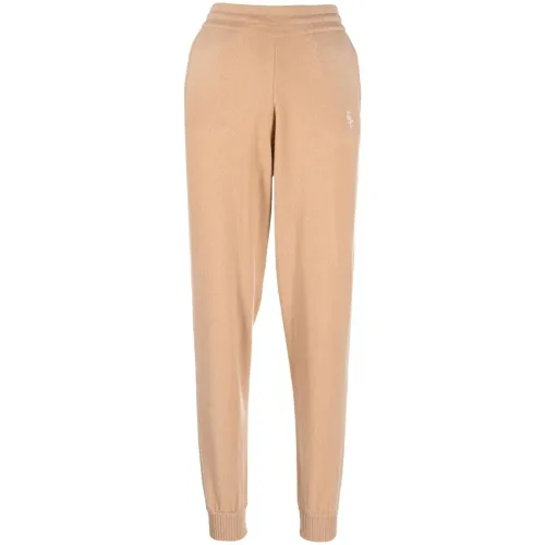 Sporty & Rich , Camel Cashmere Sweatpants ,Brown female, Sizes:
