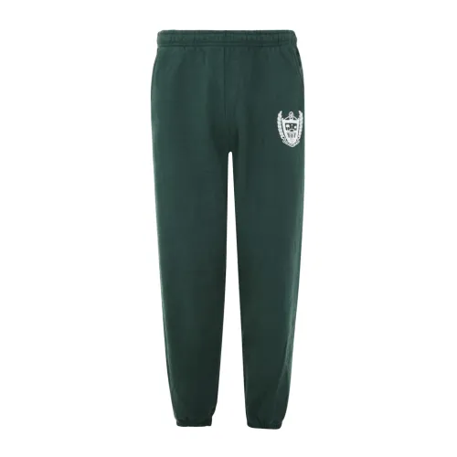 Sporty & Rich , Embroidery Sweatpant, Forest White ,Green male, Sizes: