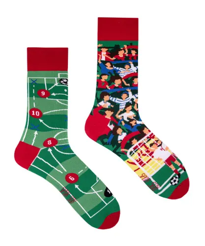SPOX SOX Unisex - Mens & Ladies Mismatched Novelty Odd Socks - Football - Multicolour Cotton
