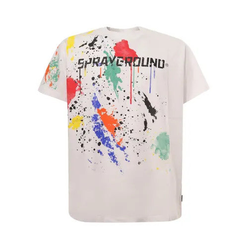 Sprayground , Sprayground T-shirts and Polos White ,White male, Sizes: