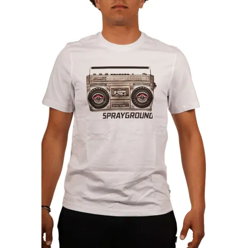 Sprayground , Vintage Print T-Shirt ,White male, Sizes: