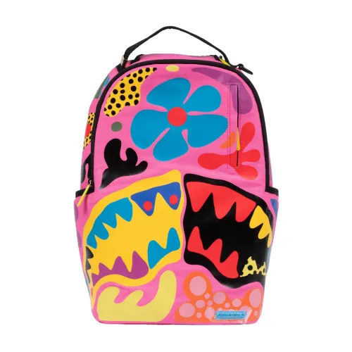 Sprayground , Wild Flora Pink Cotton Backpack ,Pink female, Sizes: ONE SIZE