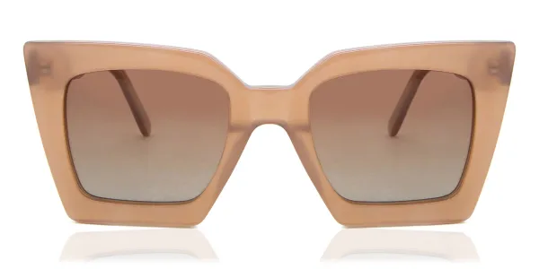 Square Full Rim Plastic Women's Prescription Sunglasses Brown Size 49 - LMNT