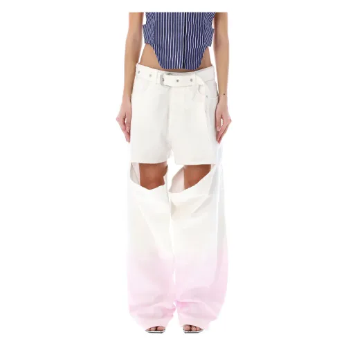 Ssheena , Joplin Jeans - Oversize Fit, Low-rise Waist ,White female, Sizes:
