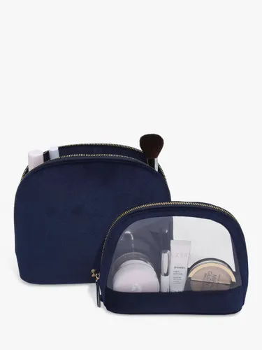 Stackers Curve Cosmetics Bag, Set of 2 - Navy - Unisex