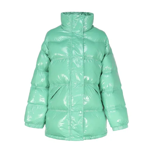 Stand Studio , Green Padded Jacket with Shiny Finish ,Green female, Sizes: