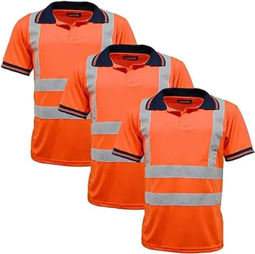 StandSafe Men's High Visibility Reflective Work Tops Polo