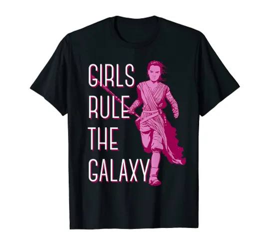 Star Wars Episode 7 Rey Girls Rule The Galaxy T-Shirt