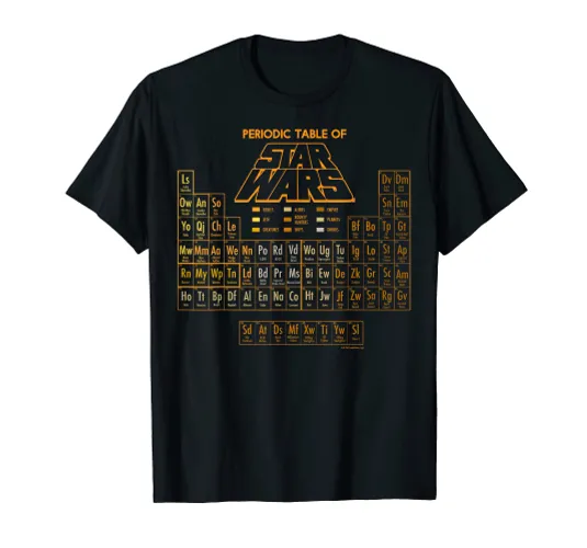 Star Wars Golden Rule Periodic Table Of Characters T-Shirt