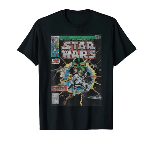Star Wars Luke Skywalker Vintage Comic Cover T-Shirt