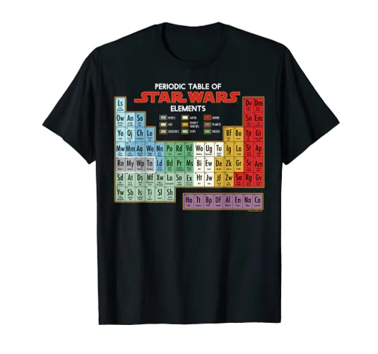 Star Wars Periodic Table Of Elements Graphic Short Sleeve