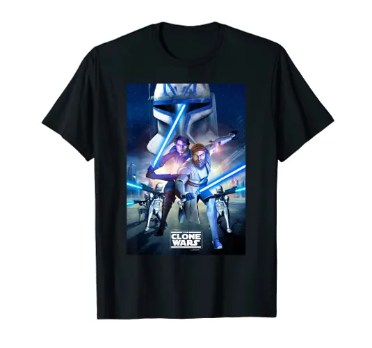 Star Wars The Clone Wars Series Poster T-Shirt