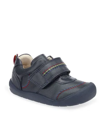 Start-Rite Baby Boy First Zak Leather Shoes - Navy - Navy/Blue
