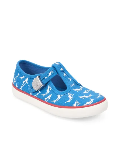 Start-Rite Boys Surf Canvas Trainer Shoes - Blue Shark
