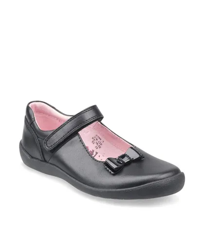 Start-Rite Girls Giggle Black Leather Mary Jane School Shoes
