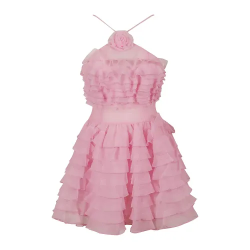 Staud , Florian Tulip Mini Dress ,Pink female, Sizes: