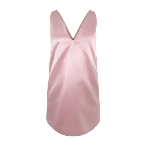 Staud , Teagan Mini Dress ,Pink female, Sizes: